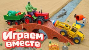 Халк для детей - играем в машинки и поезда ! Халк мультики, супергерои для детей, поезд №1