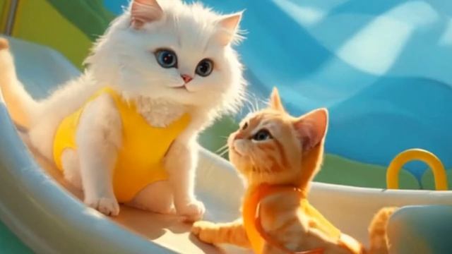 КОТЕНОК ПОПАДАЛ НЕСЧАСТНЫЙ СЛУЧАЙ НА ВОДНОЙ ГОРКЕ🐾😿#cat #cute #catlover #catvideos #c