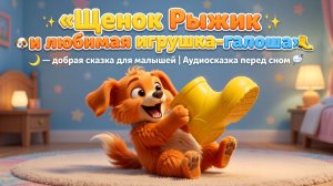 🐶👢✨ «Щенок Рыжик и любимая игрушка-галоша» — добрая сказка для малышей | Аудиосказка перед сном