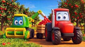 🍎 Большой сбор яблок 😱 Тракторы спешат на рынок! 🚜