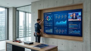 Процесс монтажа и установки премиального светодиодного экрана EDLED формата All-in-One.
