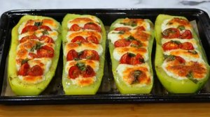 ЛОДОЧКИ из КАБАЧКОВ | Кабачки в духовке с помидорами и сыром | Просто и вкусно!