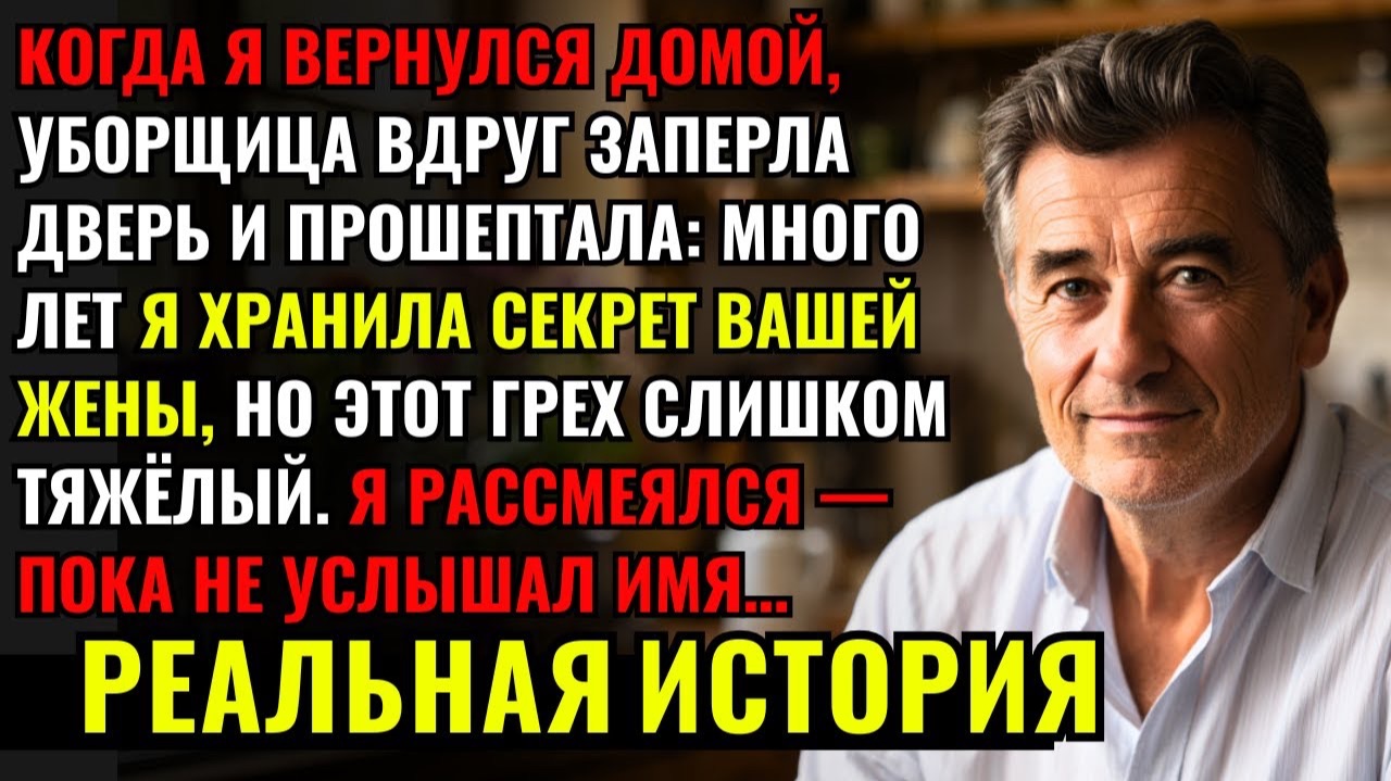 КОГДА Я ВЕРНУЛСЯ ДОМОЙ, уборщица заперла дверь и прошептала: я много лет ХРАНИЛА СЕКРЕТ вашей жены