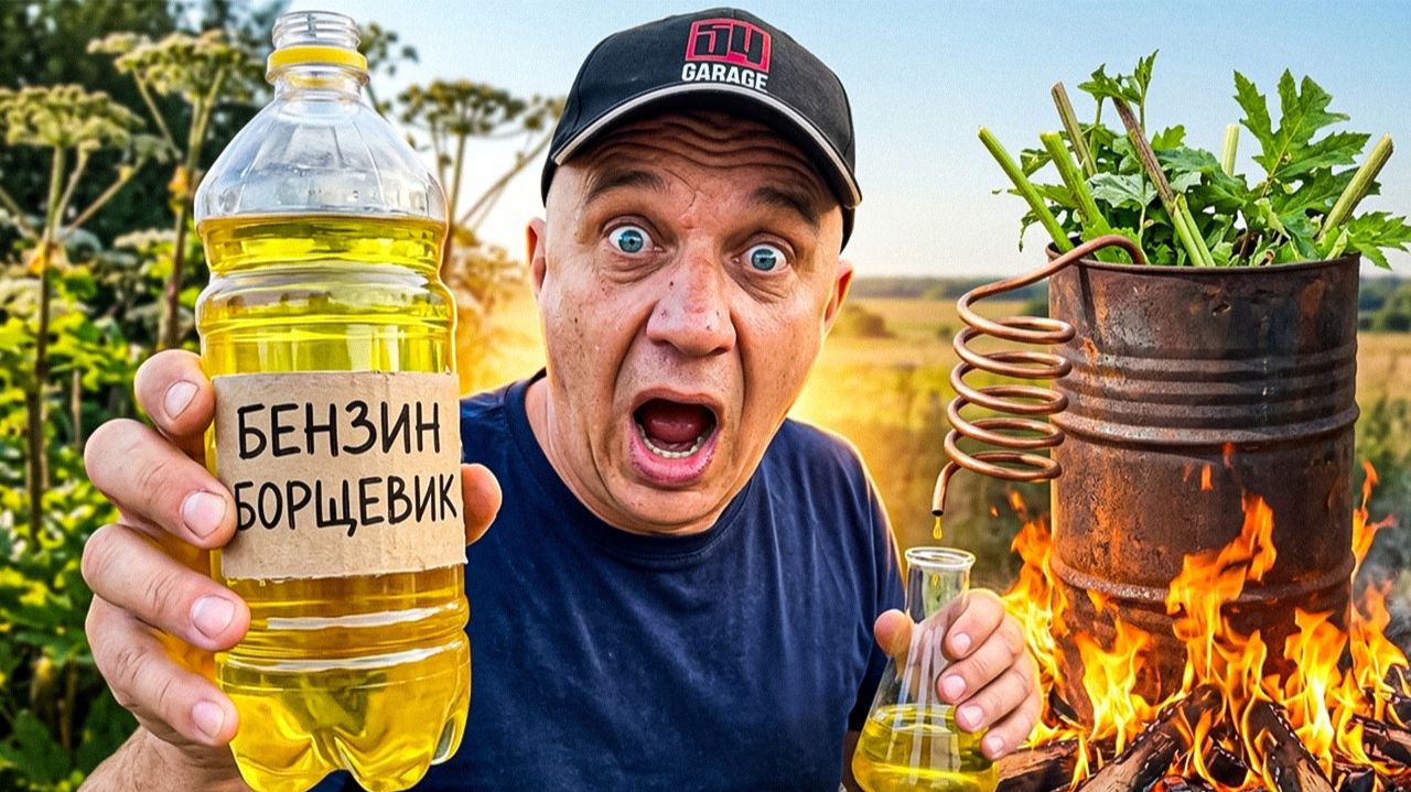 Делаем БЕНЗИН из БОРЩЕВИКА - Поедет?