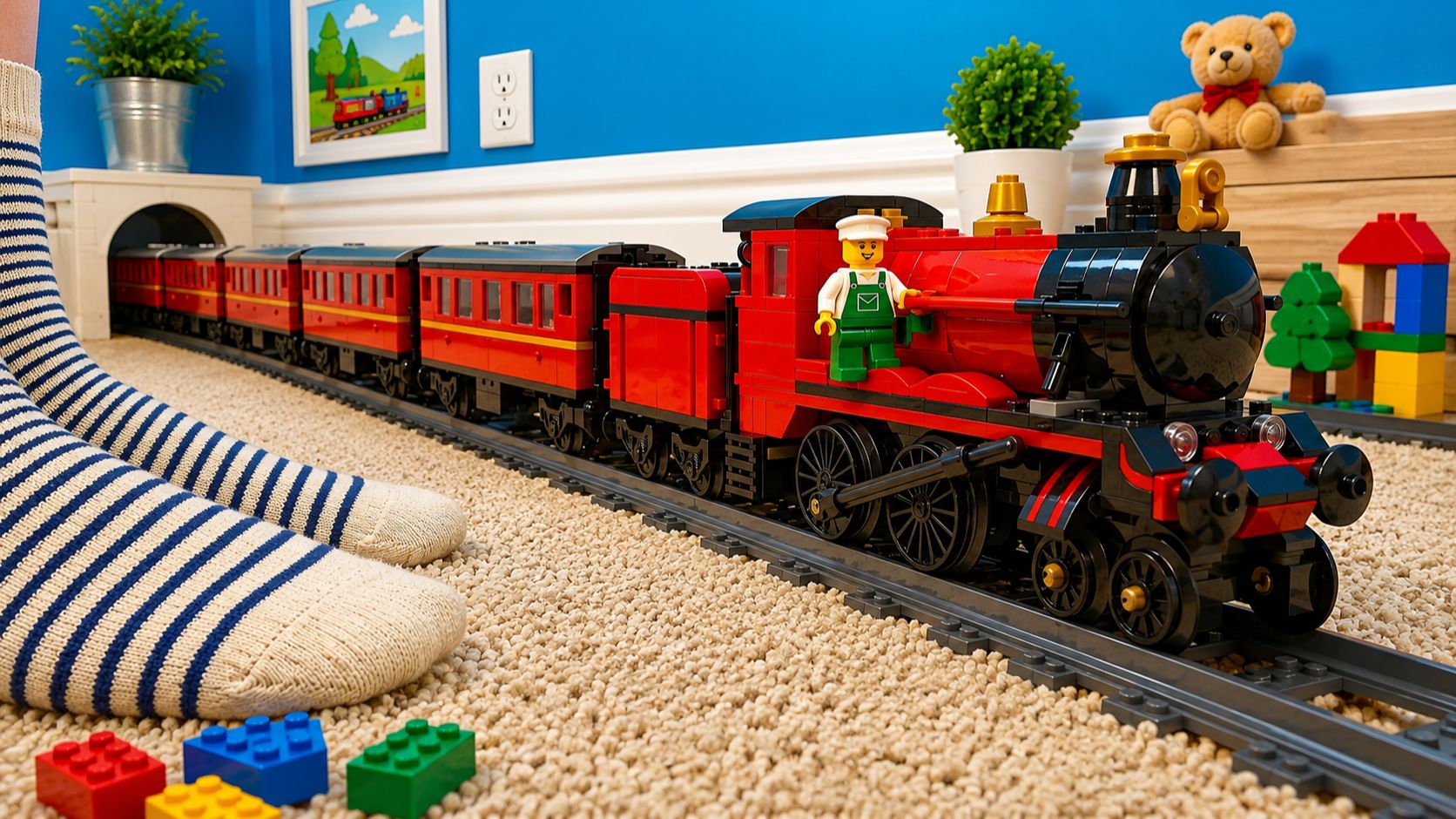 ТД ЛЕГО | Поезд из LEGO объехал весь мой дом