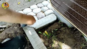 Клумба из бордюров, залитых в формы для моего сада огорода