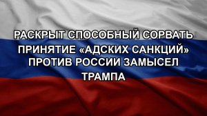 Раскрыт способный сорвать принятие «адских санкций» против России замысел Трампа
