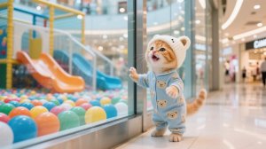 Рыжий котёнок заблудился в торговом центре, мама-кошка нашла его с помощью всех 🐾❤️