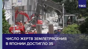 Число жертв землетрясения в Японии достигло 35