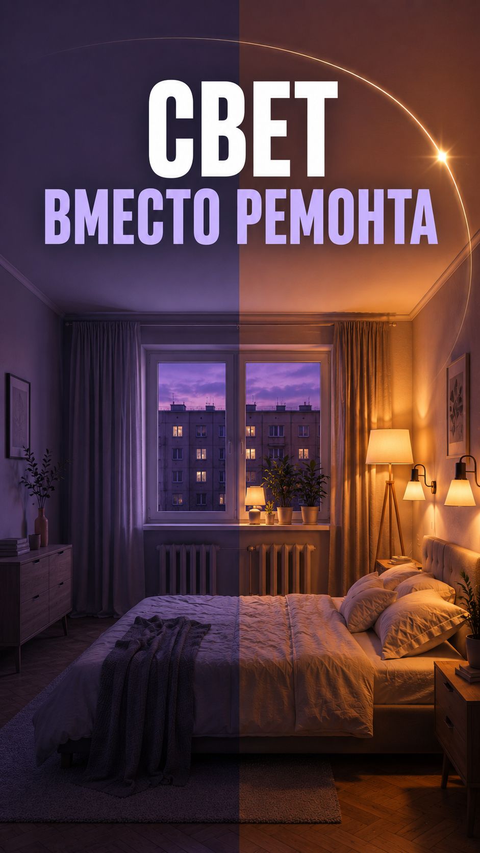 Что делает свет с обычной хрущёвкой 💜