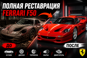 Полная реставрация заброшенного Ferrari F50