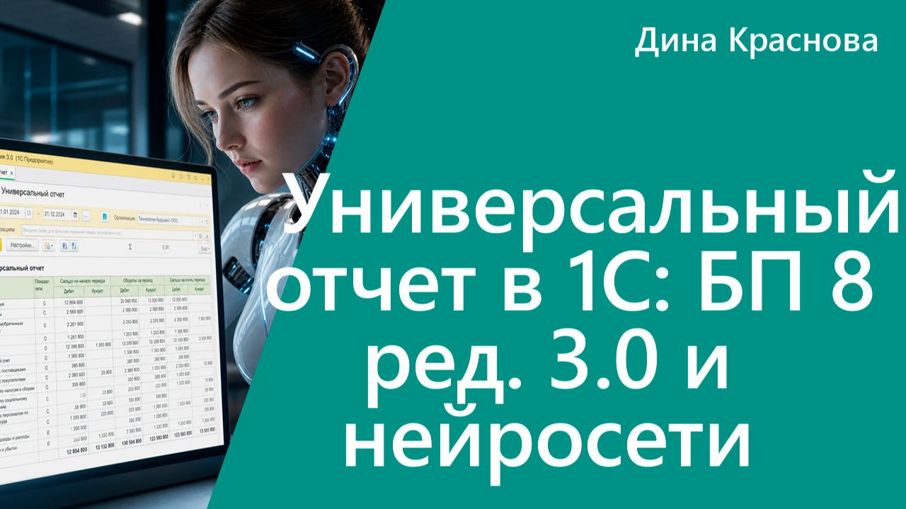 Универсальный отчет в 1С Бухгалтерия 8 и нейросети