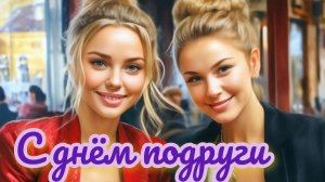 С днём подруги . Красивая музыкальная открытка.