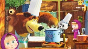 Пазл Маша и Медведь варят кашу - Masha and the Bear puzzle - Собираем пазлы для детей