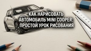 Как нарисовать спортивный автомобиль Mini Cooper — простой урок рисования машин