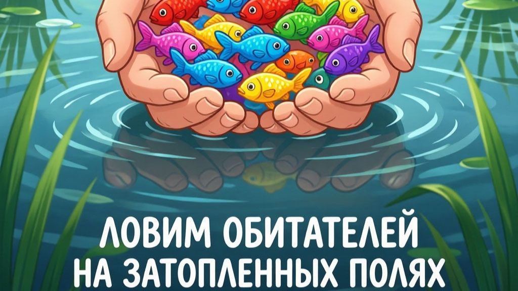Поймай красивых аквариумных рыбок в маленьком пруду: детёныши черепах, рыбы‑карандаши, игуаны