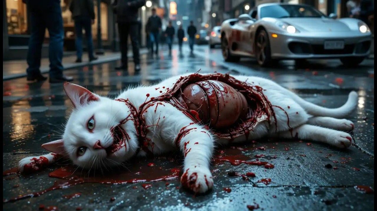 С кошкой-матерью произошел несчастный случай #cat #cute #ai #catlover #catvideos #cutecat