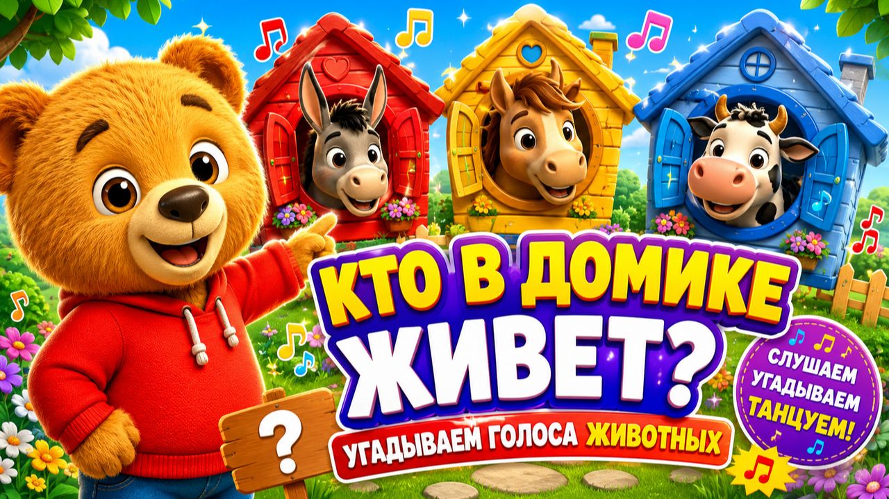 КТО В ДОМИКЕ ЖИВЕТ? УГАДЫВАЕМ ГОЛОСА ЖИВОТНЫХ