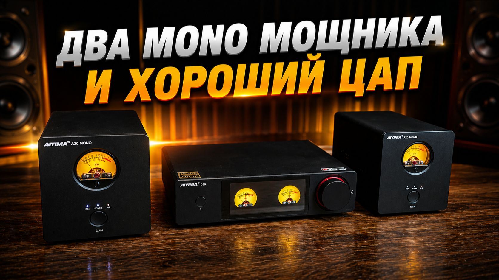 Два моно мощника A20 Mono и ЦАП D20 от Aiyima