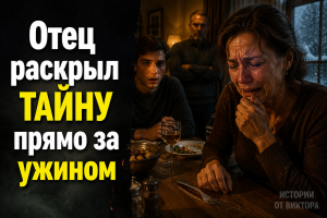 Муж раскрыл тайну сына за семейным ужином