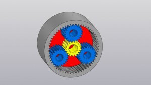 Планетарный механизм в Компас 3D v24. Эпицикл. Внутренние зубья