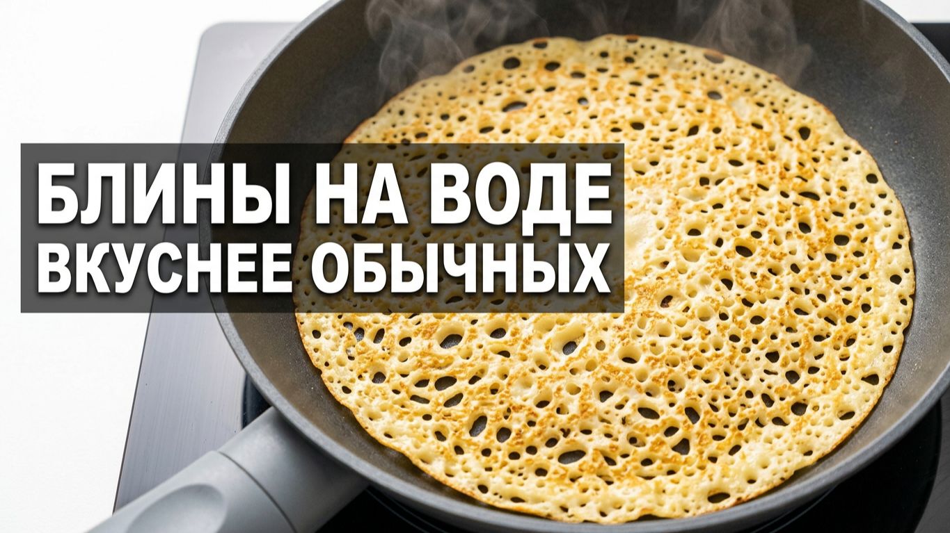 👍 ПОСТНЫЕ БЛИНЫ НА ВОДЕ 🥞🔥 Без яиц и молока, а вкуснее обычных! ЭКОНОМНЫЙ рецепт для Поста