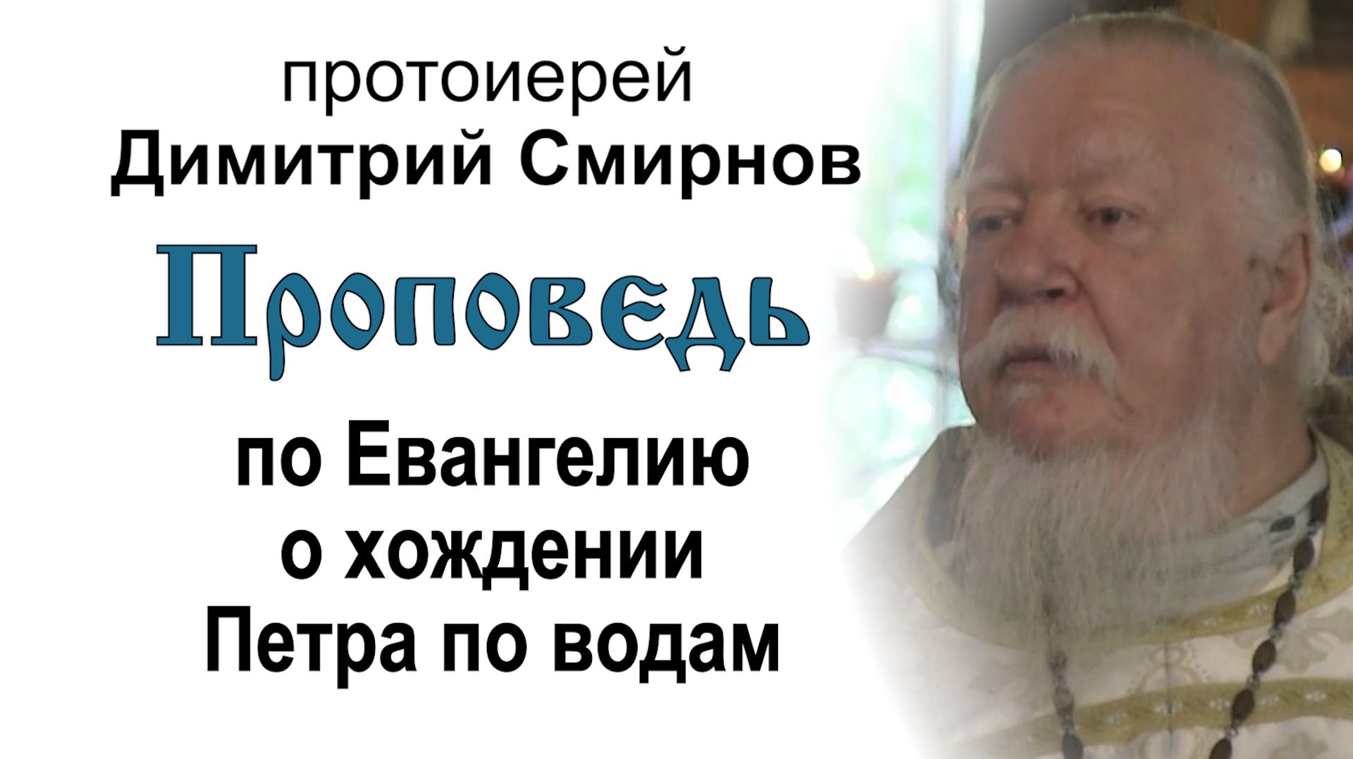 Проповедь по Евангелию о хождении Петра по водам (2016.08.21). Протоиерей Димитрий Смирнов