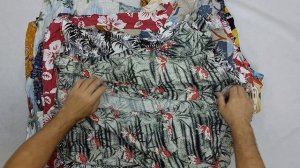 43748 Рубашки гавайские мужские, 15пак, camicia hawaiane, секонд (vintage/extra) оптом