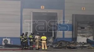 Пожар на складе DNS во Владивостоке