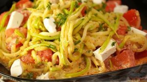СПАГЕТТИ ИЗ КАБАЧКОВ С ПОМИДОРАМИ И СЫРОМ