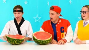 24 Часа Едим Еду Одного Цвета Челлендж # Безумные Ситуации на Кухне от PaRaRa Challenge