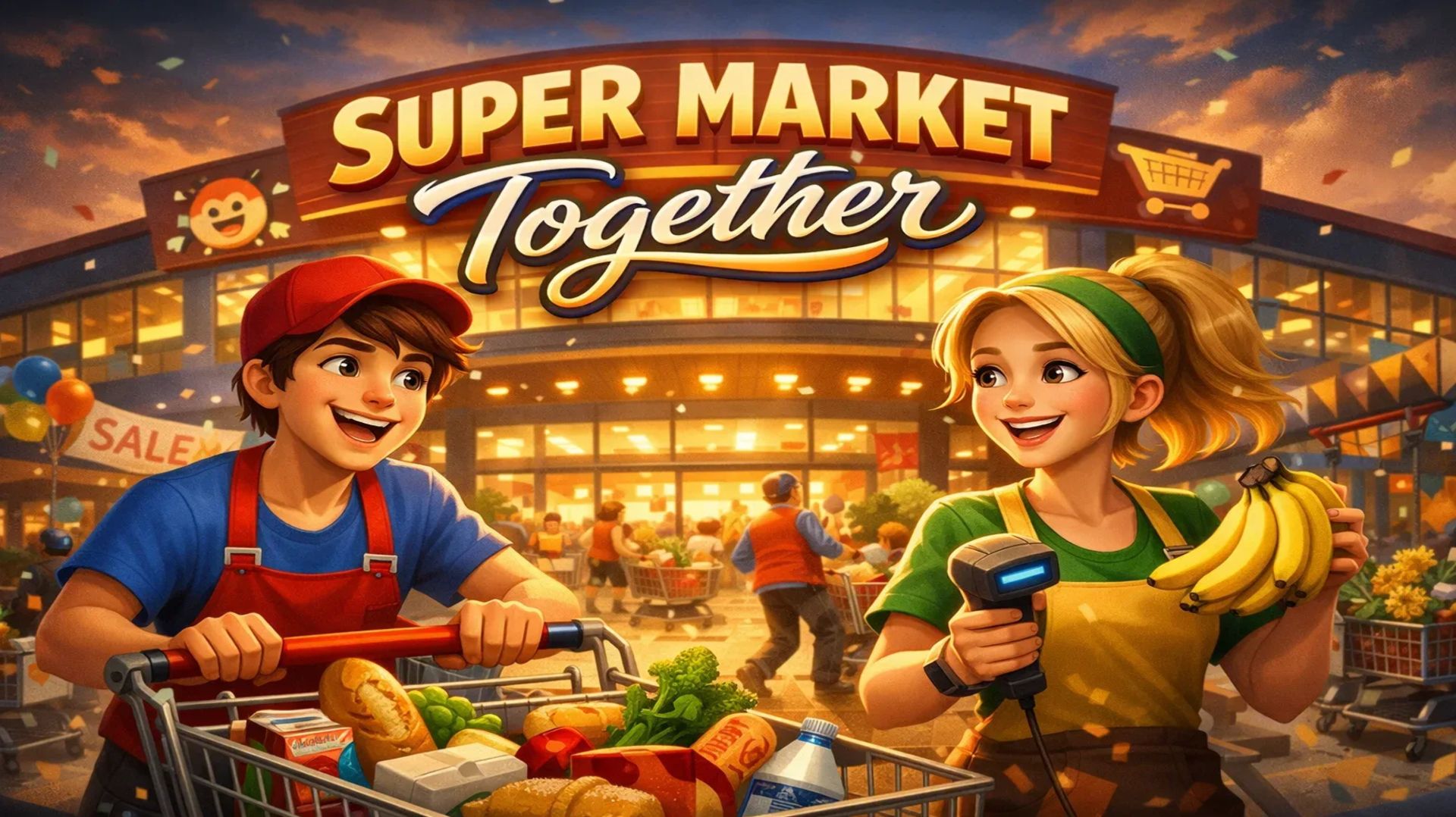Supermarket Together. Открыли с друзьями супермаркет. Серия 9.  16.05.26.