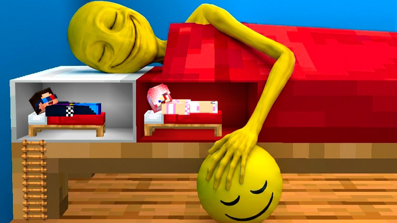 🛌МЫ ПРОВЕЛИ НОЧЬ В КРОВАТИ ВЕРИТИ В МАЙНКРАФТ! ШЕДИ MINECRAFT