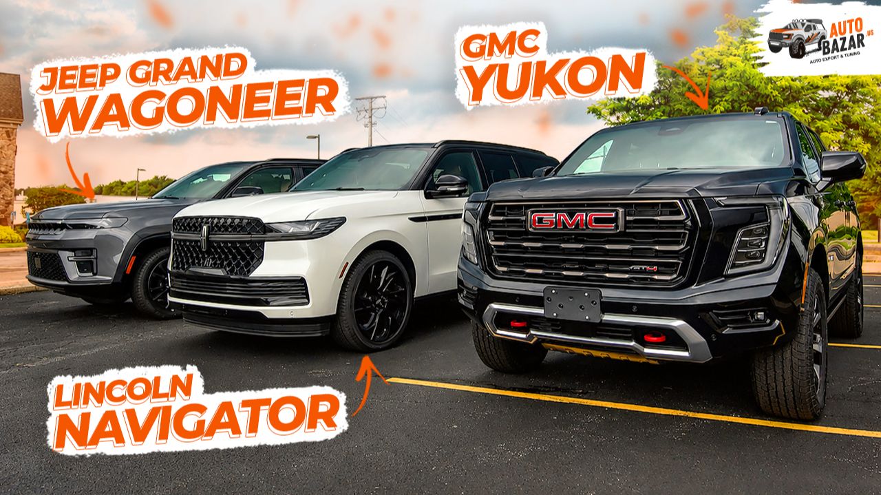 Лучший роскошный внедорожник из США? Сравнение Jeep Grand Wagoneer, Lincoln Navigator и GMC Yukon