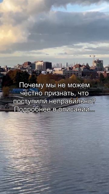 Почему мы не можем
честно признать, что
поступили неправильно?
Подробнее в описании...