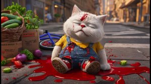 КОТЕНОК УЧИТСЯ ЕЗДИТЬ НА ВЕЛОСИПЕДЕ 😹 МАМИНА ЛЮБОВЬ 😻 #ai #story #cat #aicat