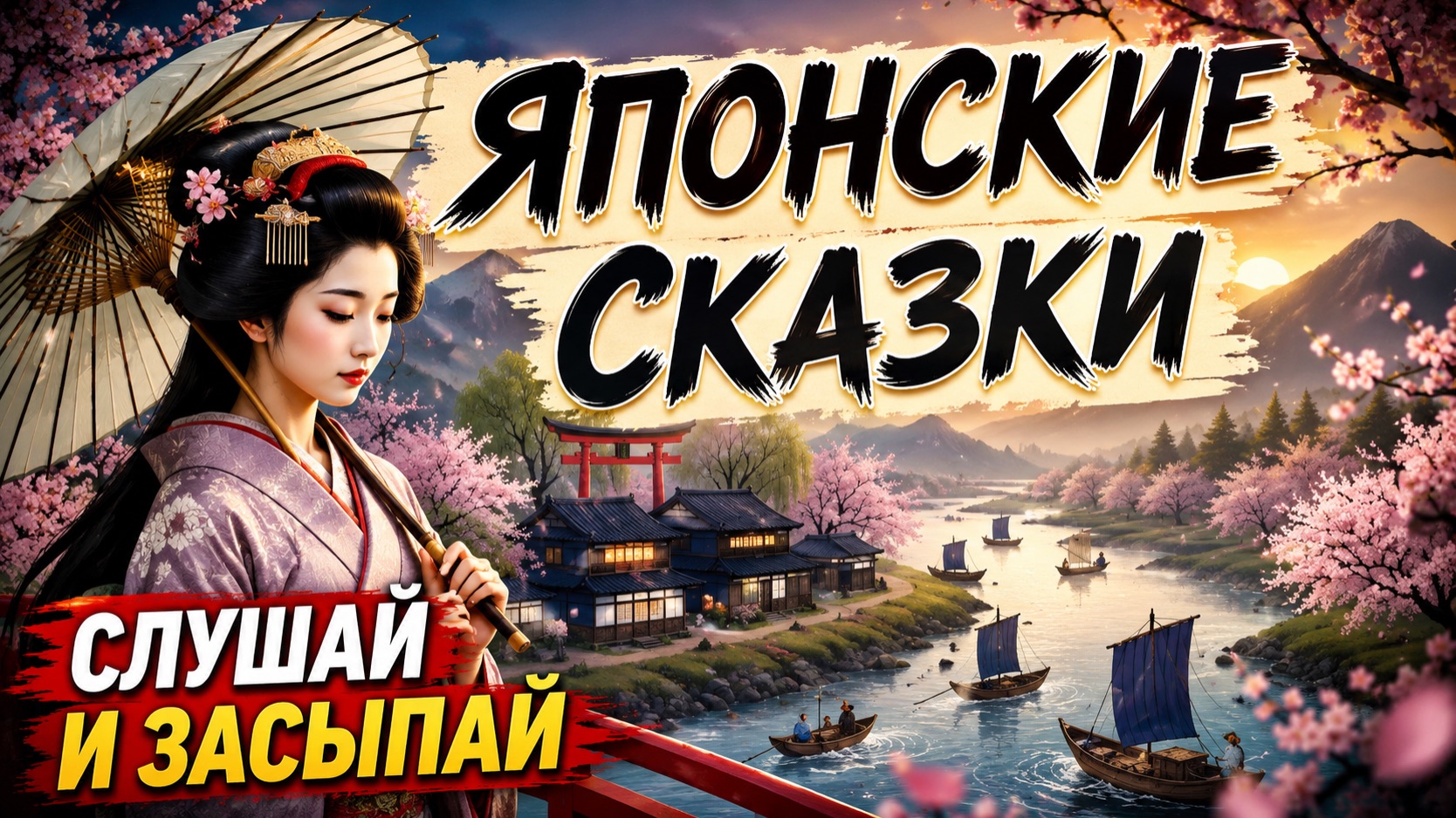 16 японских сказок для сна. Спокойные истории на ночь. Истории для сна
