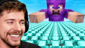 Мистер Бист. 500 Охотников сразятся с 1 умнейшим игроком в Minecraft. MrBeast