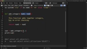 Blender Python Scripting - A Step-by-Step 36. S4-4 A Wider Look At Functions