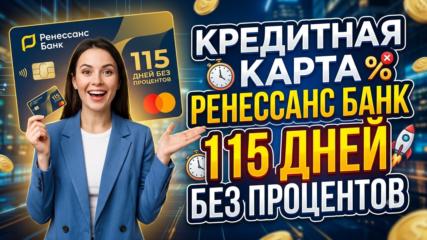 Кредитная карта Ренессанс Банка 115 дней без процентов! Обзор и условия.