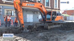 Ремонт канализационного коллектора на Садовой завершат осенью в Краснодаре