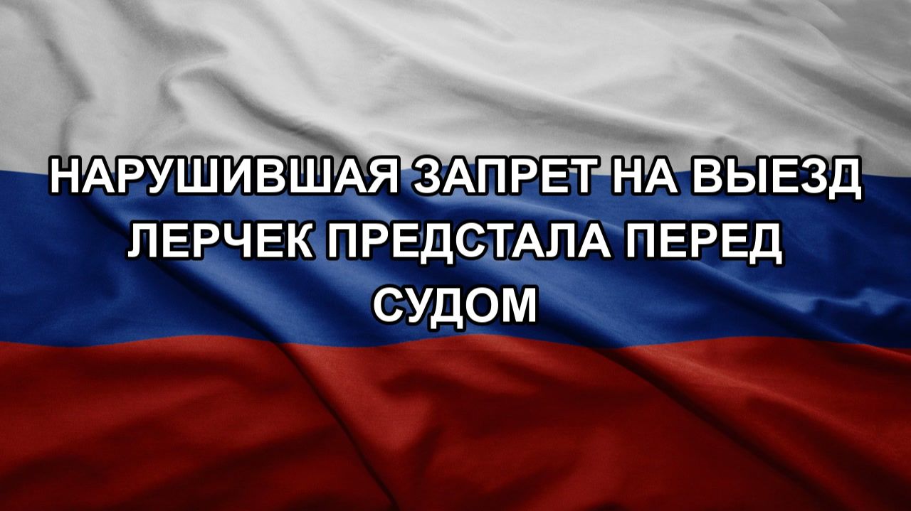 Нарушившая запрет на выезд Лерчек предстала перед судом