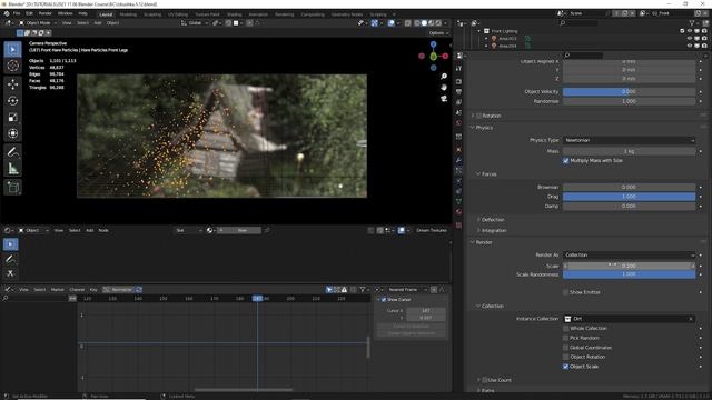 5.12_Blender Избушка ► Заяц системы частиц