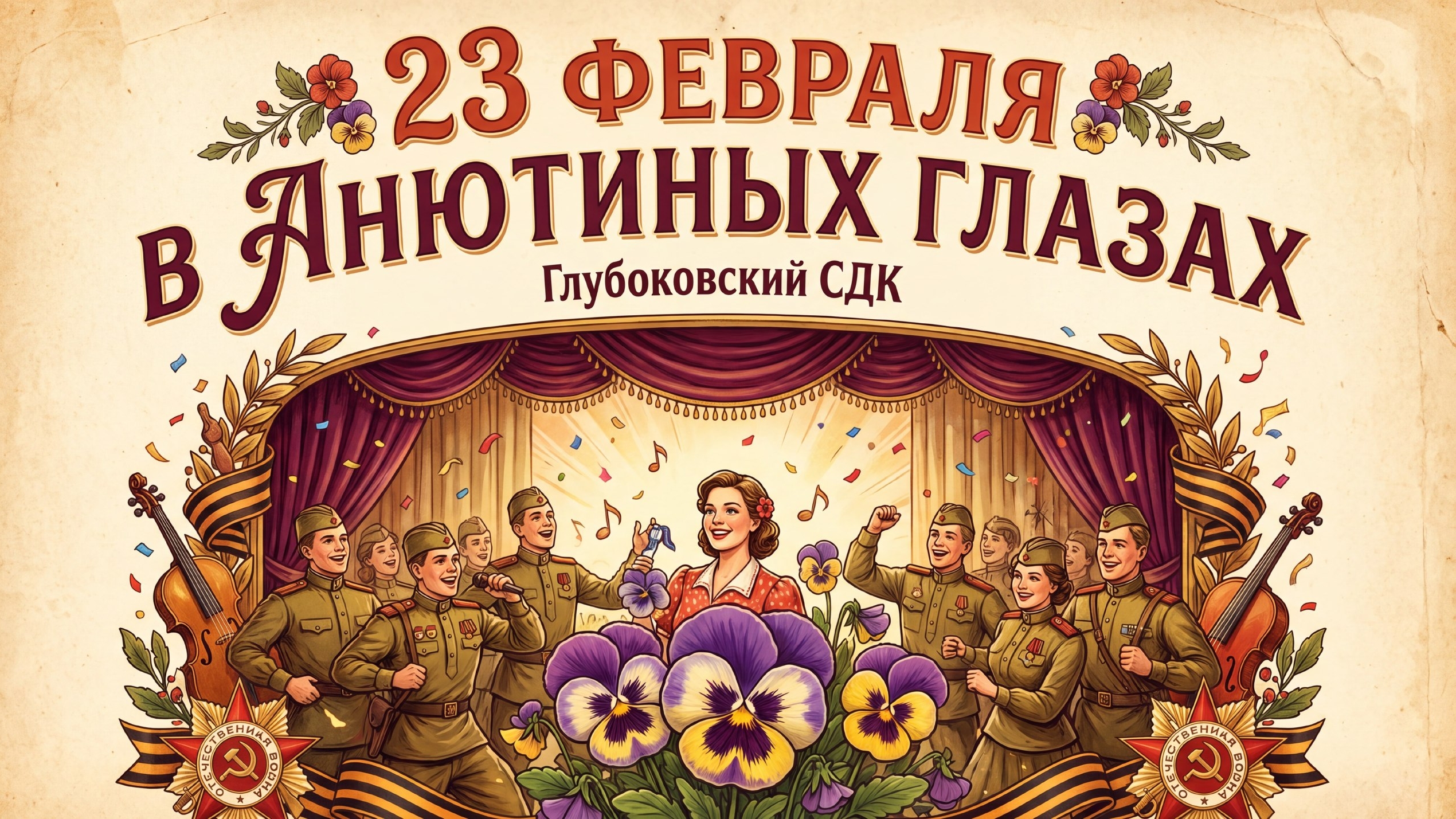  Мюзикл 23 февраля в Анютиных глазах в Глубоковском СДК! 