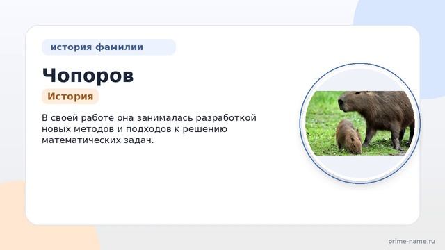 Фамилия Чопоров: происхождение, значение и склонение