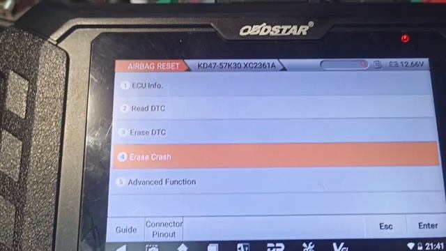 Удаление краш в блоке SRS Мазда СХ5