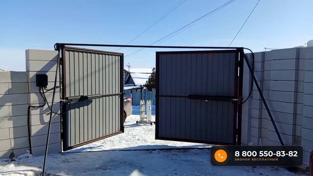 Ролград распашные ворота из профлиста с автоматикой в Воронеже