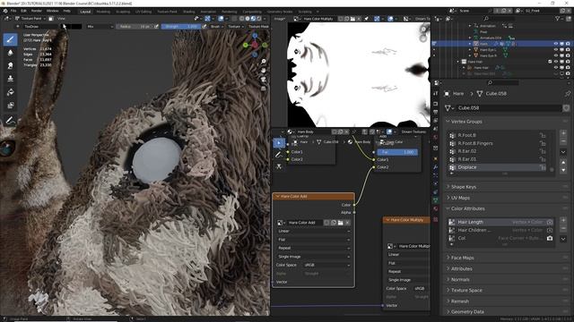 5.11_Blender Избушка ► Промежуточный план. Заяц материалы