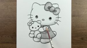Как нарисовать простой рисунок Hello Kitty — руководство по рисованию для начинающих