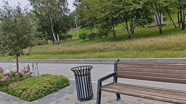 Утром на набережной в Новосибирске